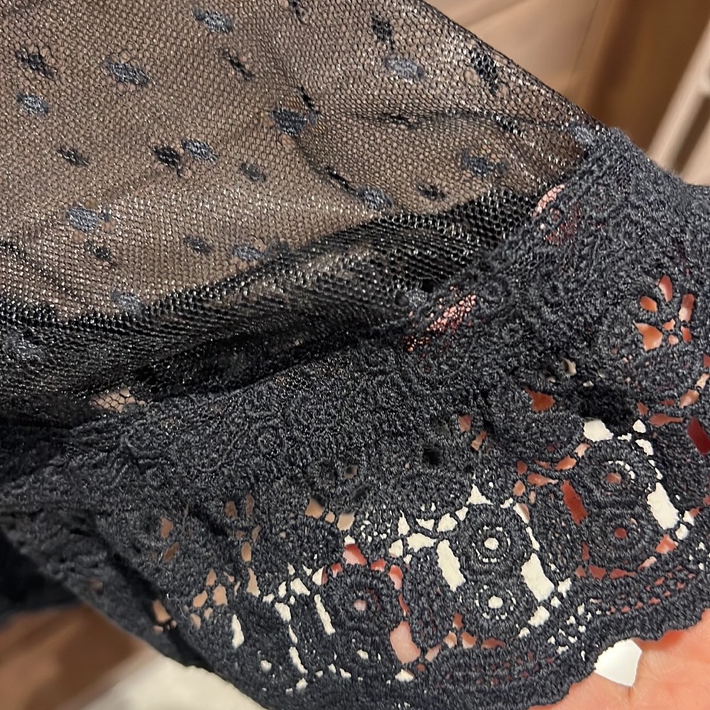 Kooples New W/O Tags Lace Mesh Top With Ruffles - image 6